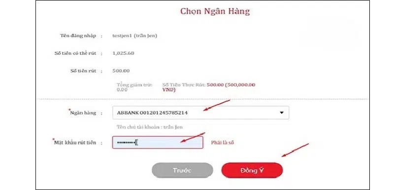 Tạo mật khẩu rút tiền tại Rich88