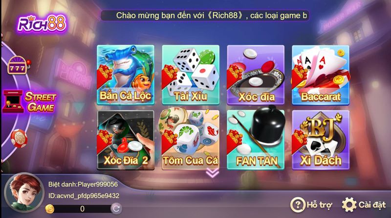 Cách tăng số dư trong ví chính tại Rich88